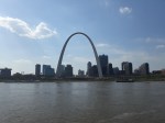 Arch and St. Louis skyline from riverfront